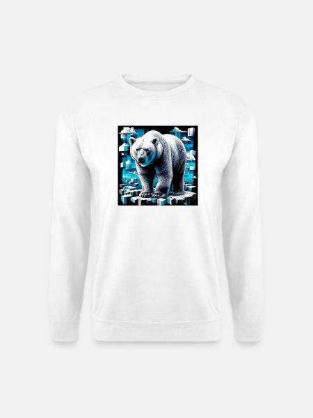 ours blanc - Sweat-shirt Unisexe - blanc
