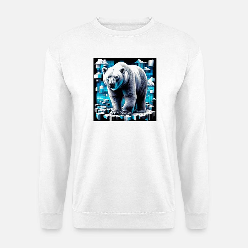 ours blanc - Sweat-shirt Unisexe - blanc
