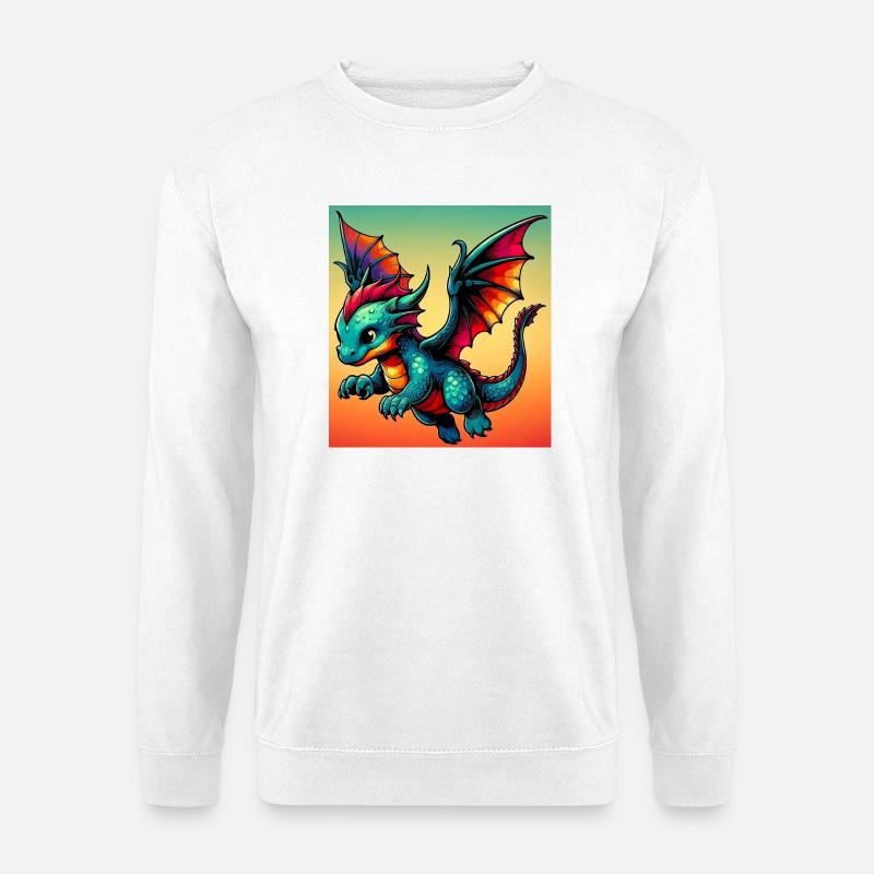 Drache - Unisex Pullover - Weiß