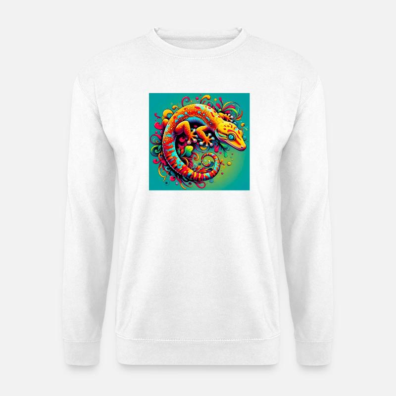 Gecko - Unisex Pullover - Weiß