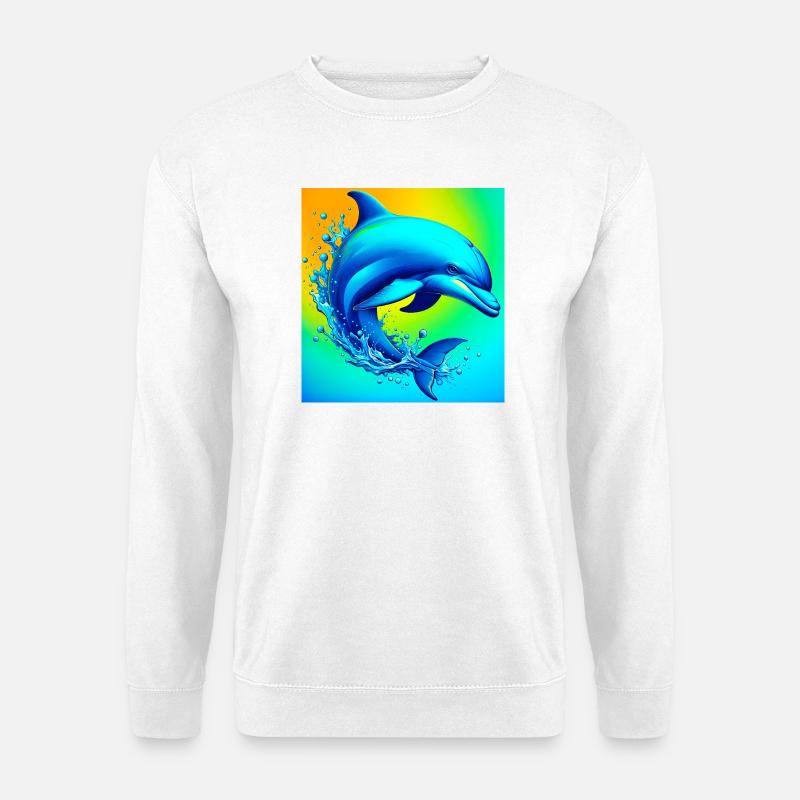 Delfin - Unisex Pullover - Weiß