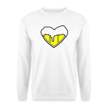 A heart for beer - Bierherz - Unisex Sweatshirt - white - Front
