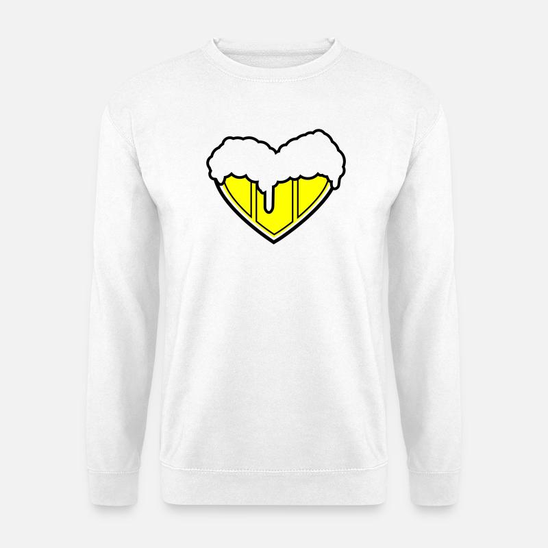 A heart for beer - Bierherz - Unisex Sweatshirt - white