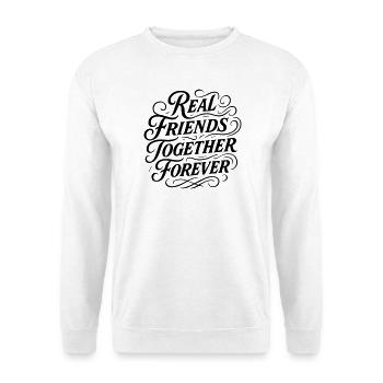 De vrais amis Amitié pour toujours - Sweat-shirt Unisexe - blanc - Devant