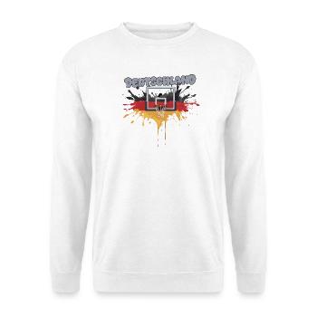 Deutschland Basketball Graffiti Design - Unisex Pullover - Weiß - Vorne