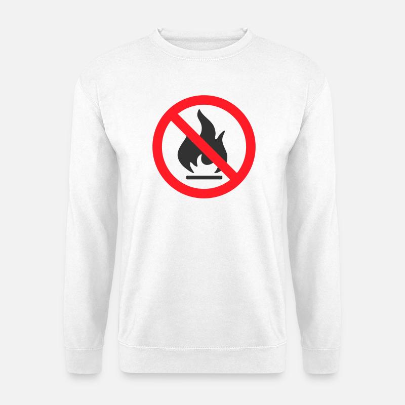 Kein Brandschutzschild - Unisex Pullover - Weiß
