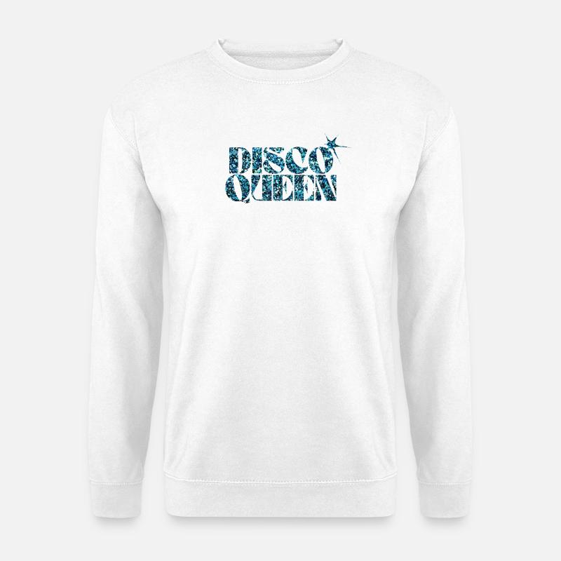 Disco Glitter Bubble Grafikdesign - Unisex Pullover - Weiß