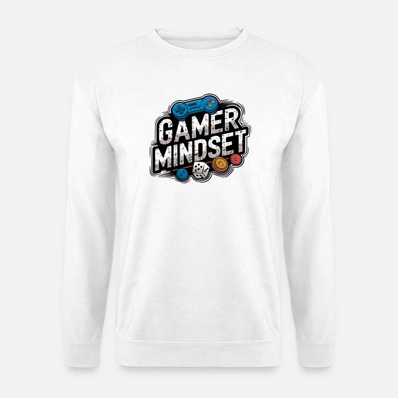 Gamer Mindset Retro Gaming Design - Unisex Pullover - Weiß