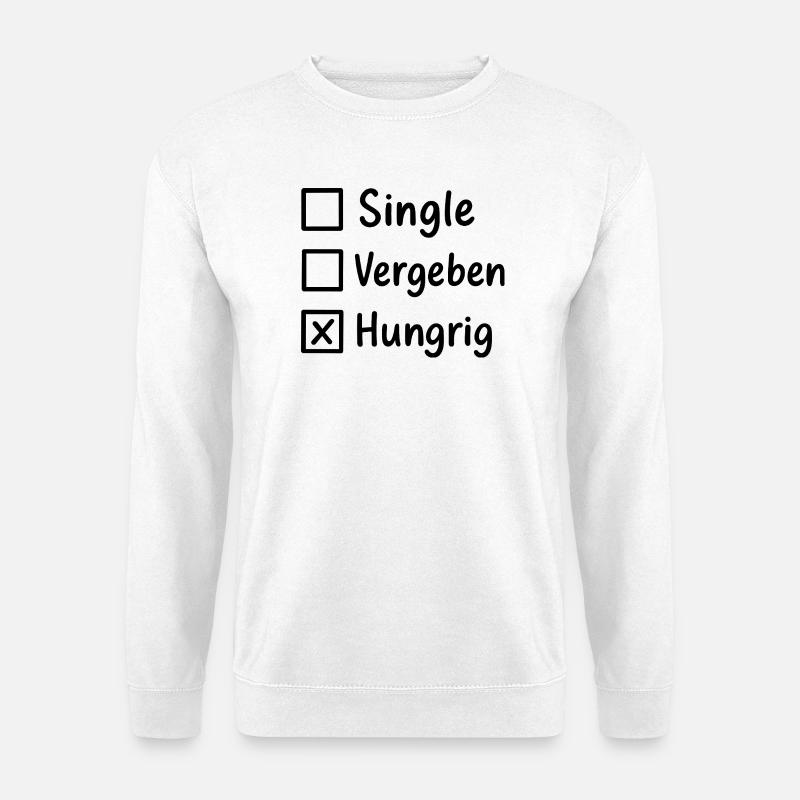Hungrig Checkbox Typo Statement - Unisex Pullover - Weiß