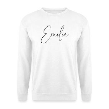 Emilia / Conception d’écriture manuscrite personnalisée - Sweat-shirt Unisexe - blanc - Devant