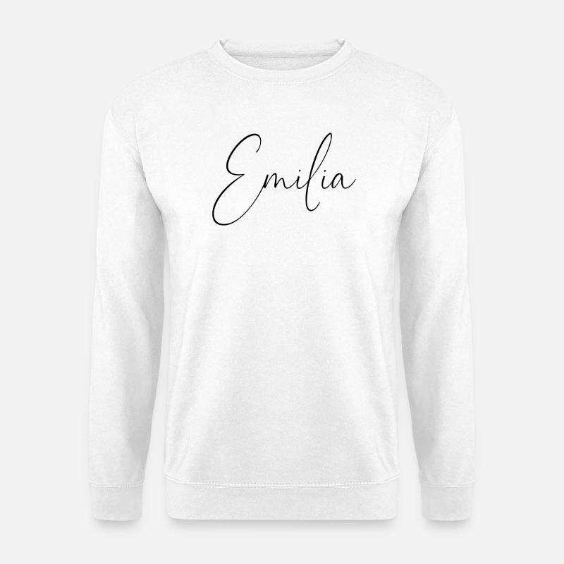 emilia / handschrift design personalisiert - Unisex Pullover - Weiß