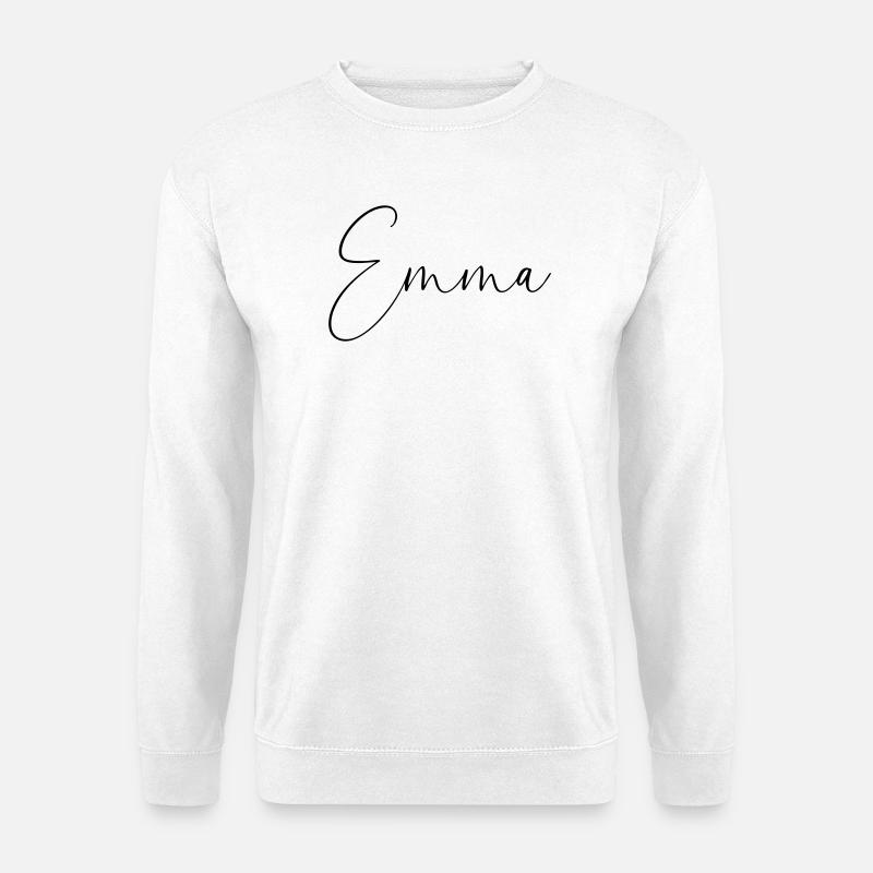 emma / handschrift personalisiertes design - Unisex Pullover - Weiß