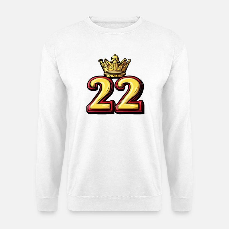22 Zahl Krone - Unisex Pullover - Weiß