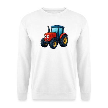 Lustiger Bauernhof Traktor Druck - Unisex Pullover - Weiß - Vorne