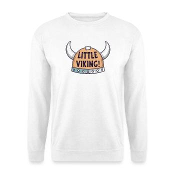 Kleiner Wikinger mit gehörntem Helm - Unisex Pullover - Weiß - Vorne