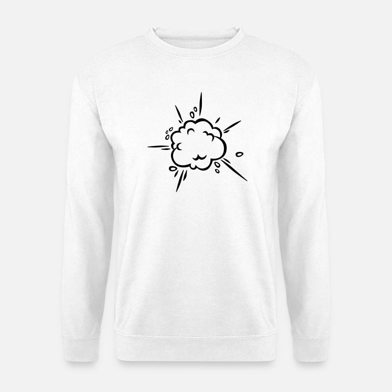 Comic Dust Cloud - Unisex Sweatshirt - white