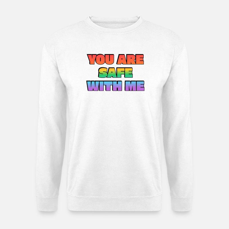 Du bist bei mir sicher - Unisex Pullover - Weiß