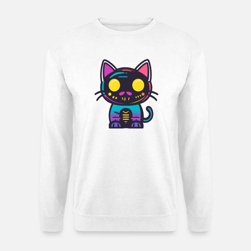 Kater Halloween Katze - Unisex Pullover - Weiß