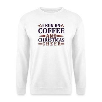 Run on coffee and christmas - Unisex Sweatshirt - white - Front