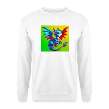 Drache - Unisex Pullover - Weiß - Vorne