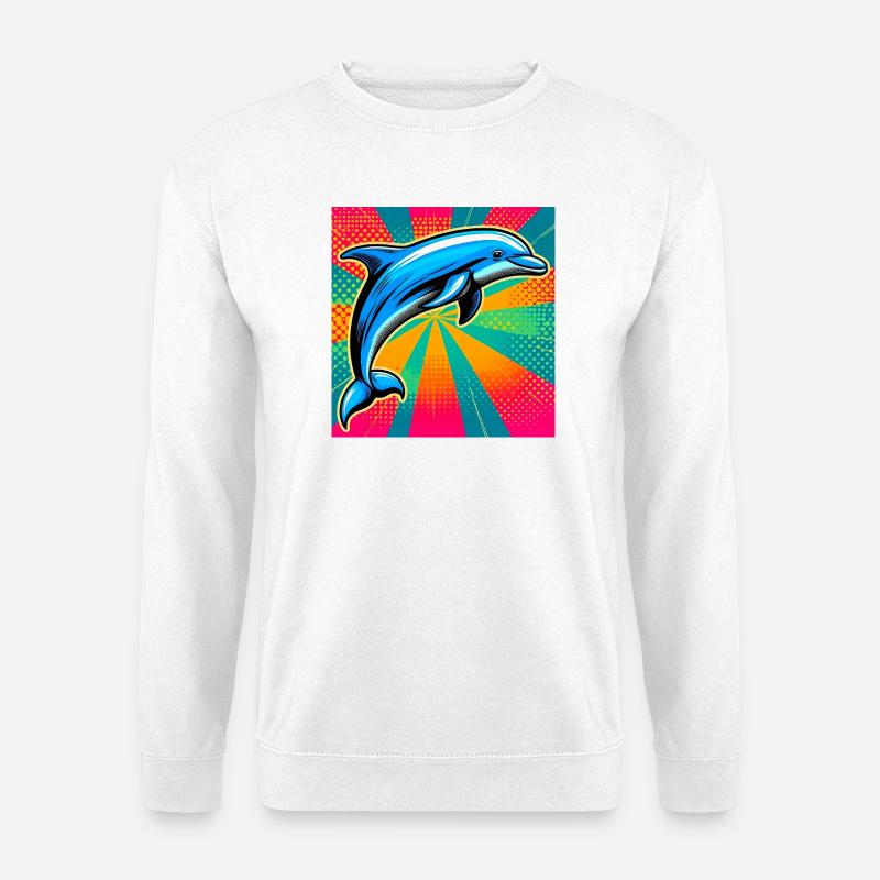 Delfin - Unisex Pullover - Weiß