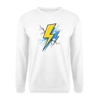 Blau Gelber Strahl - Unisex Pullover - Weiß - Vorne