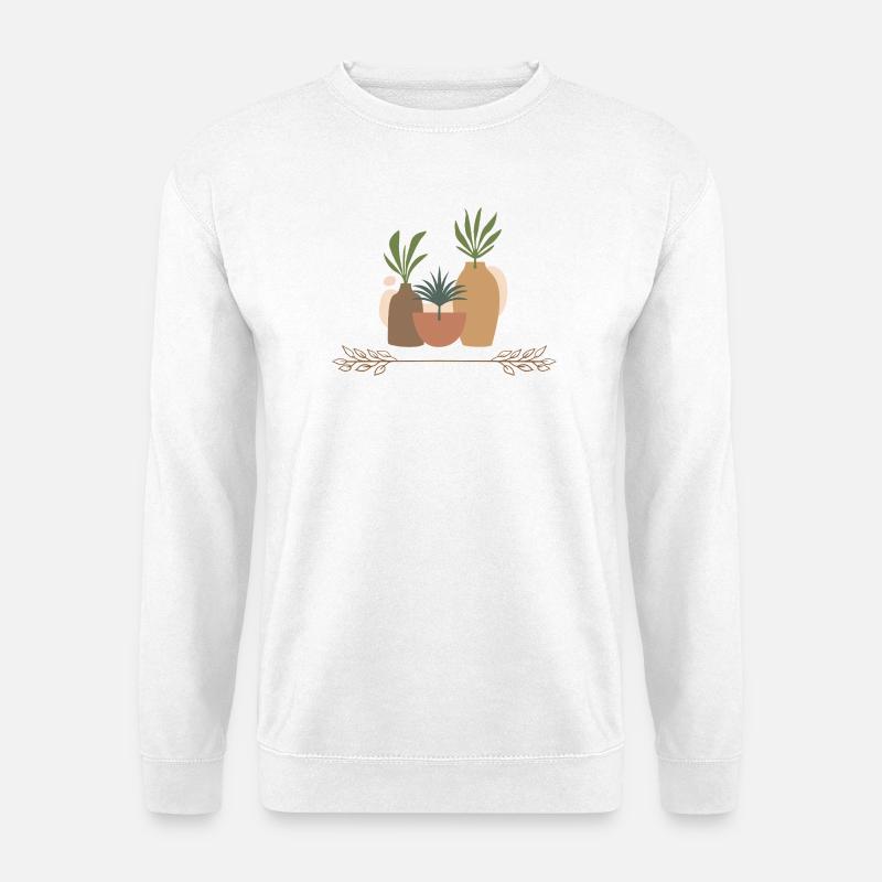 Vasenpflanzen Collage - Unisex Pullover - Weiß