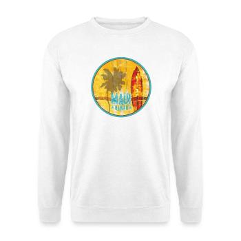 Maui Hawaii Vintage Surf  - Unisex Pullover - Weiß - Vorne