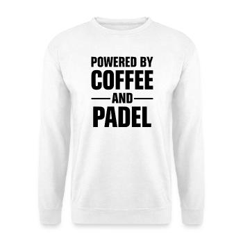 Padel & Kaffee – Propulsés par le café et le padel - Sweat-shirt Unisexe - blanc - Devant