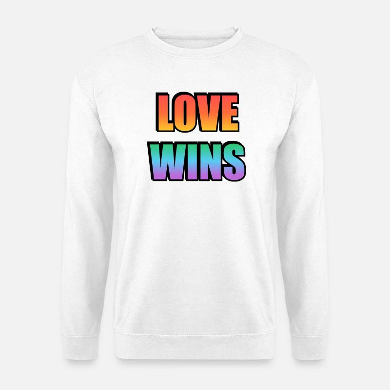 Love Wins Rainbow Gradient - Unisex Pullover - Weiß