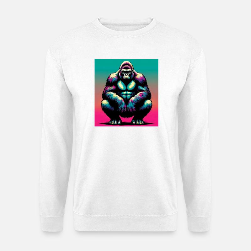 Gorilla - Unisex Pullover - Weiß