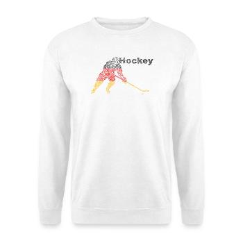 Flaggenfarben Eishockey Silhouette - Unisex Pullover - Weiß - Vorne