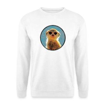 Petit suricate en cercle Aquarelles - Sweat-shirt Unisexe - blanc - Devant