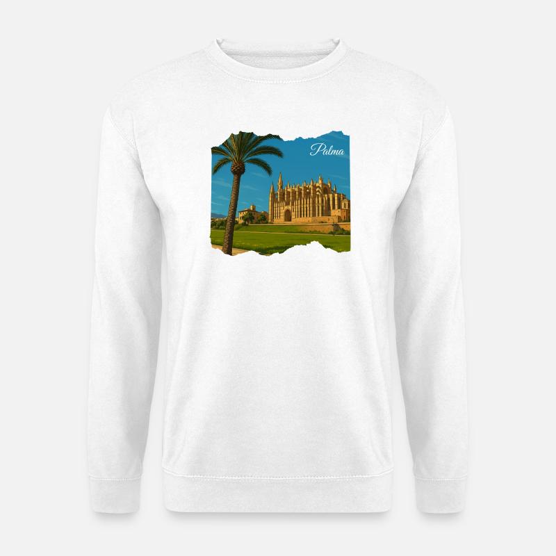 Mallorca Palma Kathedrale - Unisex Pullover - Weiß