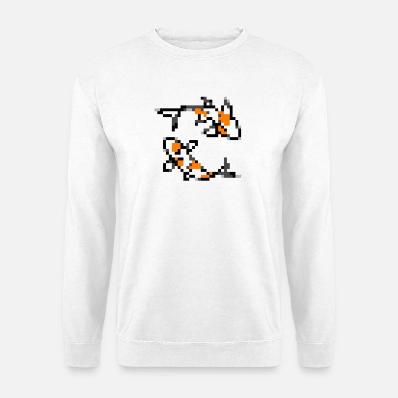 Pixelart Koi - Unisex Pullover - Weiß