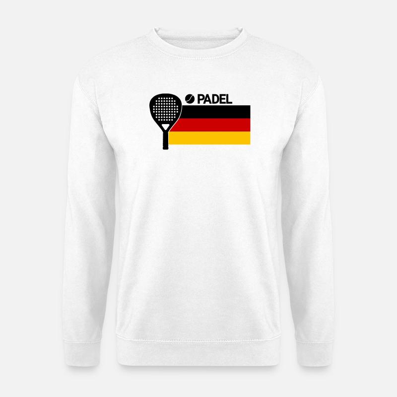 Padel Racket | Deutschland Flagge - Unisex Pullover - Weiß