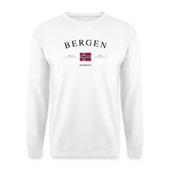 Bergen Norwegen – Urlaub Souvenir & Geschenk - Unisex Pullover - Weiß - Vorne