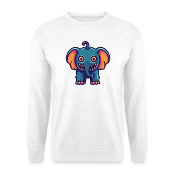 éléphant Halloween bande dessinée drôle - Sweat-shirt Unisexe - blanc - Devant