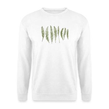 Schafgarbe Blätter Silhouetten - Unisex Pullover - Weiß - Vorne