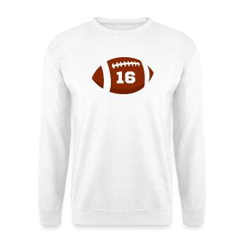 Rugby Nummer 16 - 16. Rugby-Jubiläum - Unisex Pullover - Weiß - Vorne
