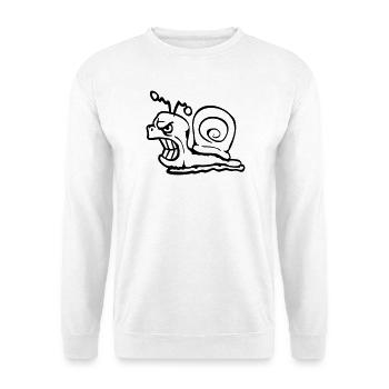 Snail Evil Angry Attack Teeth Grinding Sour - Unisex Sweatshirt - white - Front
