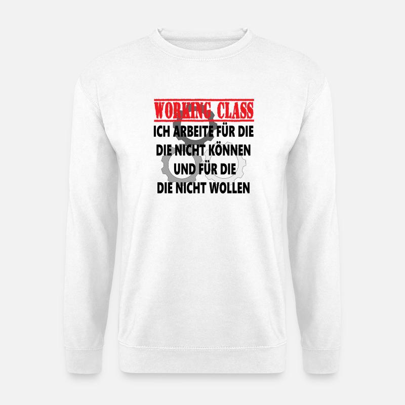 Arbeiterklasse Zahnräder - Unisex Pullover - Weiß