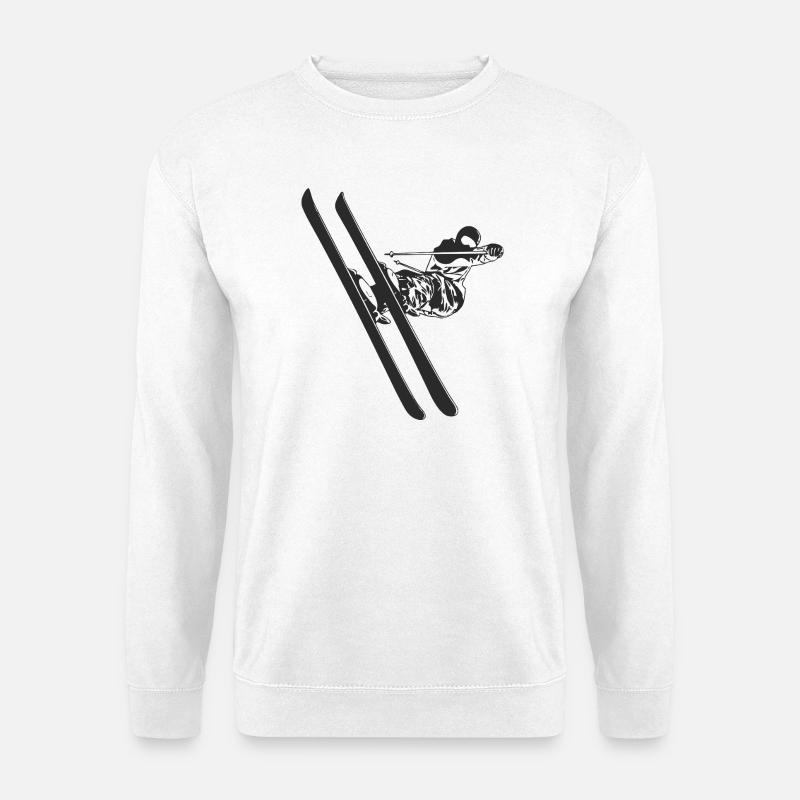 Skifahrer - Unisex Pullover - Weiß