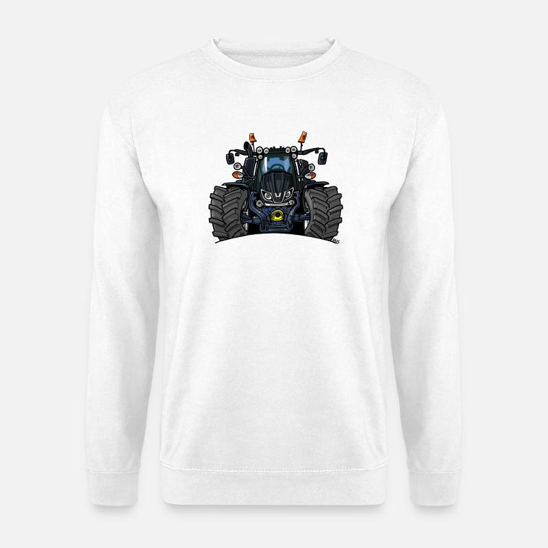 1396-SCHWARZ-V-TRAKTOR - Unisex Pullover - Weiß
