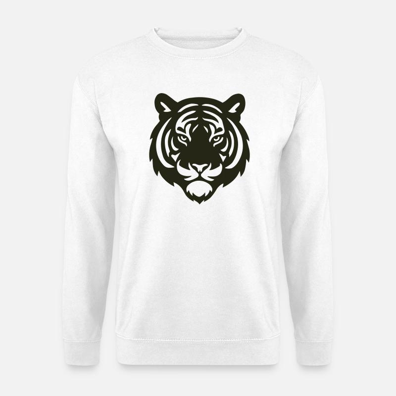 Tiger Silhouette - Unisex Pullover - Weiß