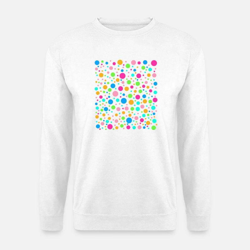 Spotty Rainbow Dots Tee - Unisex Sweatshirt - white