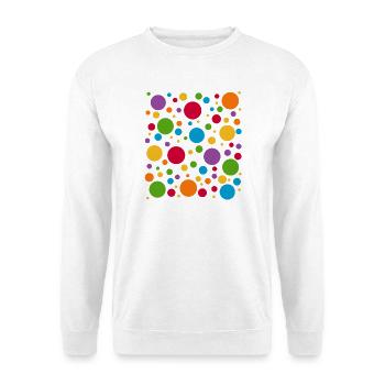 Spotty Color Dots Tee - Unisex Sweatshirt - white - Front