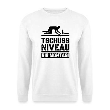 Bye bye niveau jusqu’à lundi - Sweat-shirt Unisexe - blanc - Devant