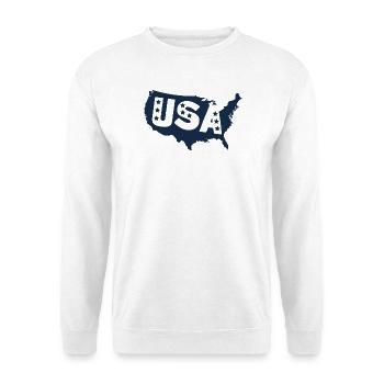 United States Map with Stars - Unisex Sweatshirt - white - Front