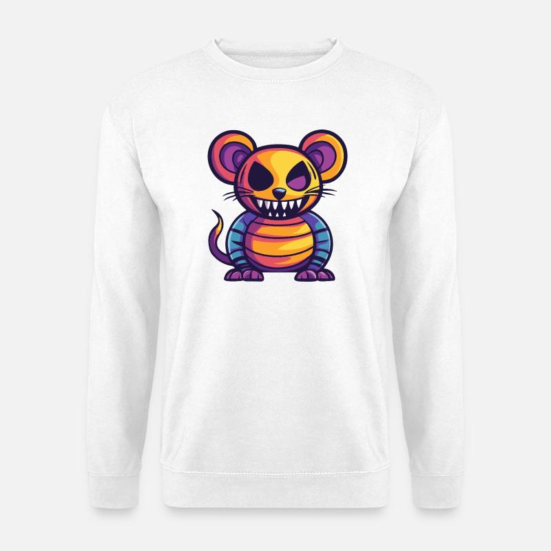 Mouse Halloween Comic Zombie - Unisex Sweatshirt - white